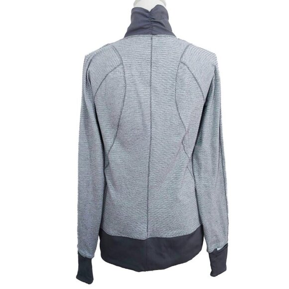 Lululemon Runderful 1/2 Zip Mini Check Pique White Heathered Slate/Slate - Picture 9 of 16